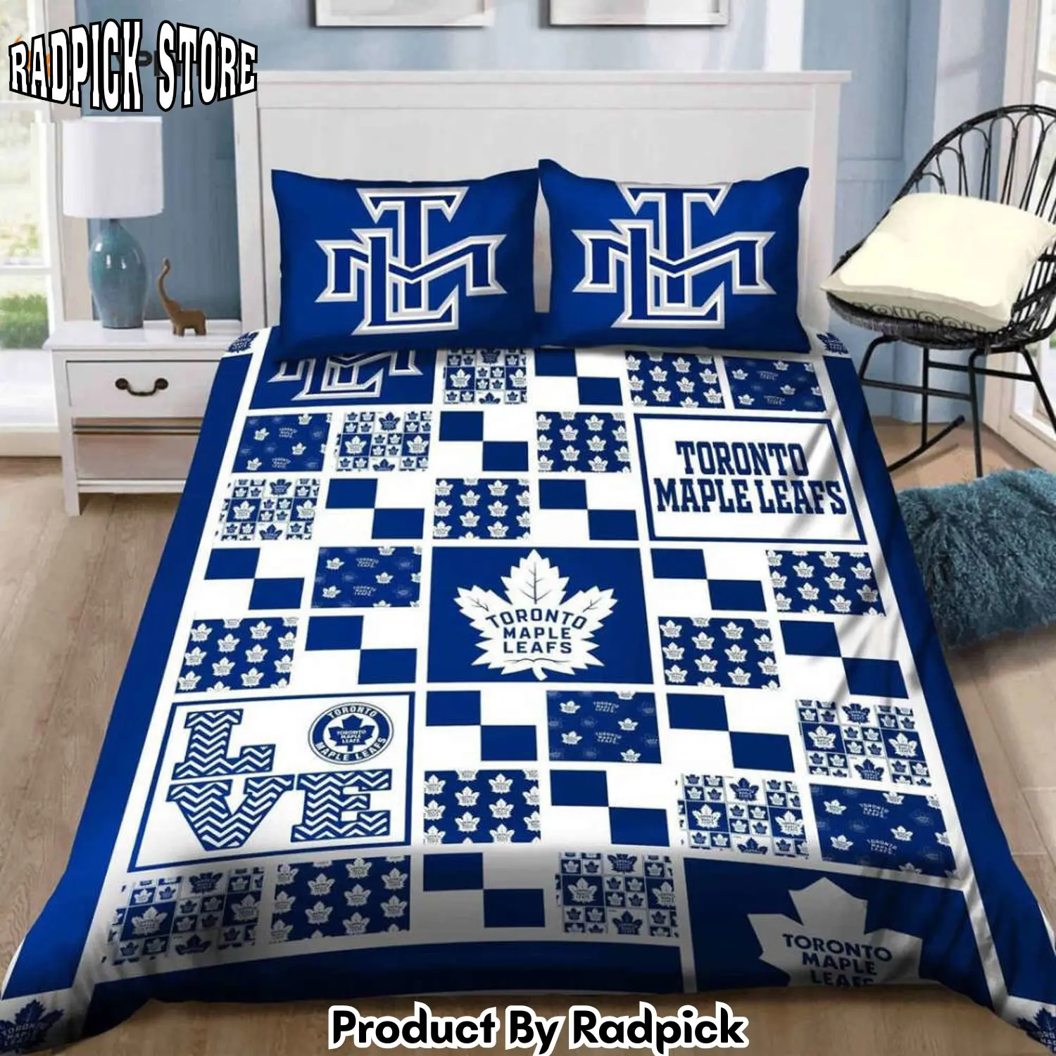 Radpick toronto maple leafs duvet cover bedding set gift for fans bd871 rp327665